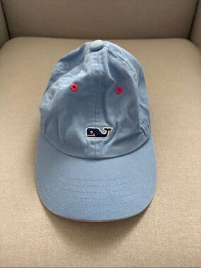 Vineyard Vines Sky Blue Cap with Navy Whale
